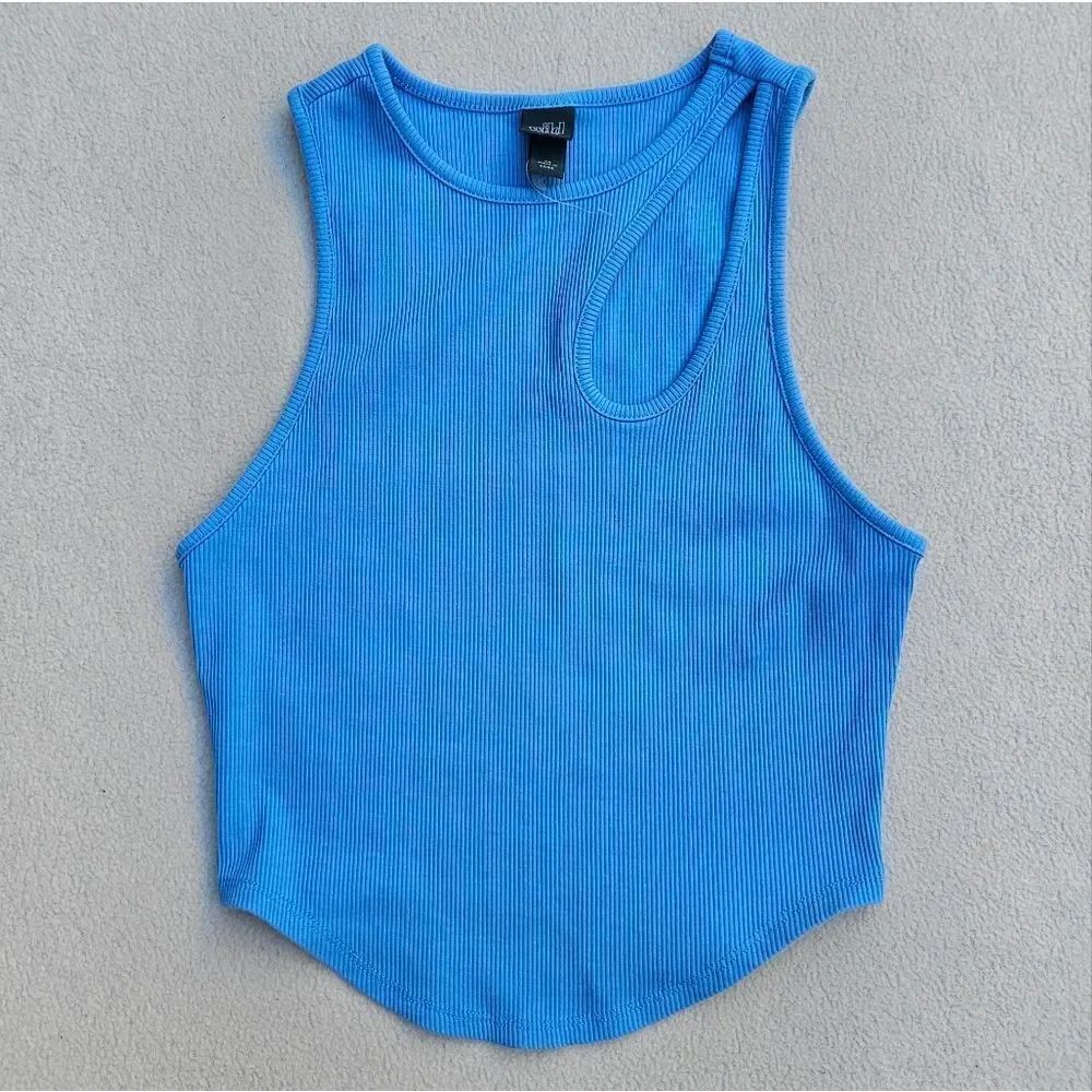 NWOT Wild Fable Blue Ribbed Tank Top Size XS